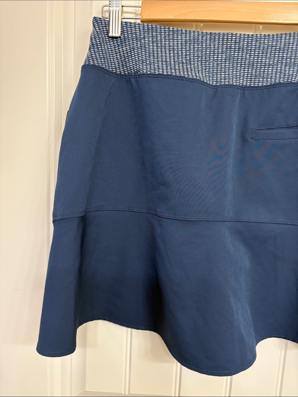 NWT adidas Navy Blue Women’s Athletic Golf Skort with Patterned Waistband - Picture 9 of 11